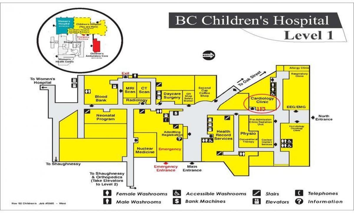 mappa di bc ospedale dei bambini