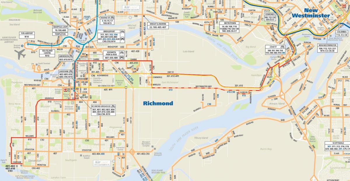 Mappa di north vancouver bus
