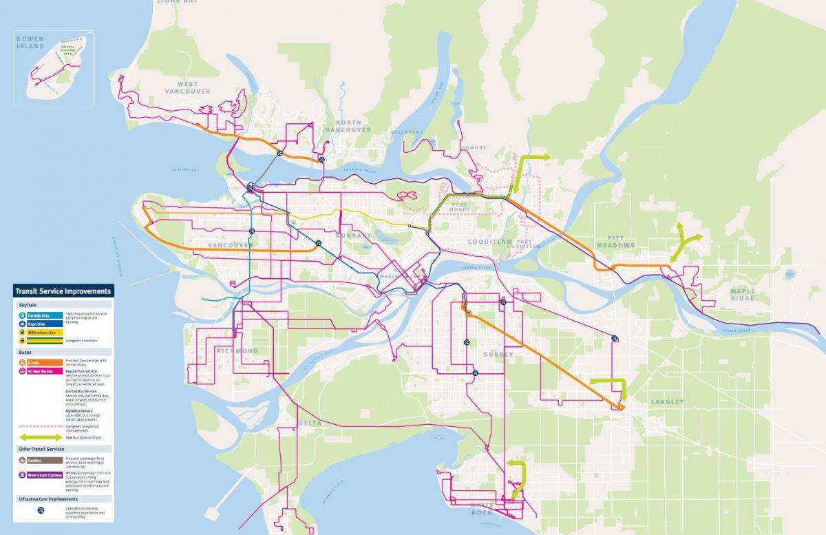 translink mappa di vancouver skytrain