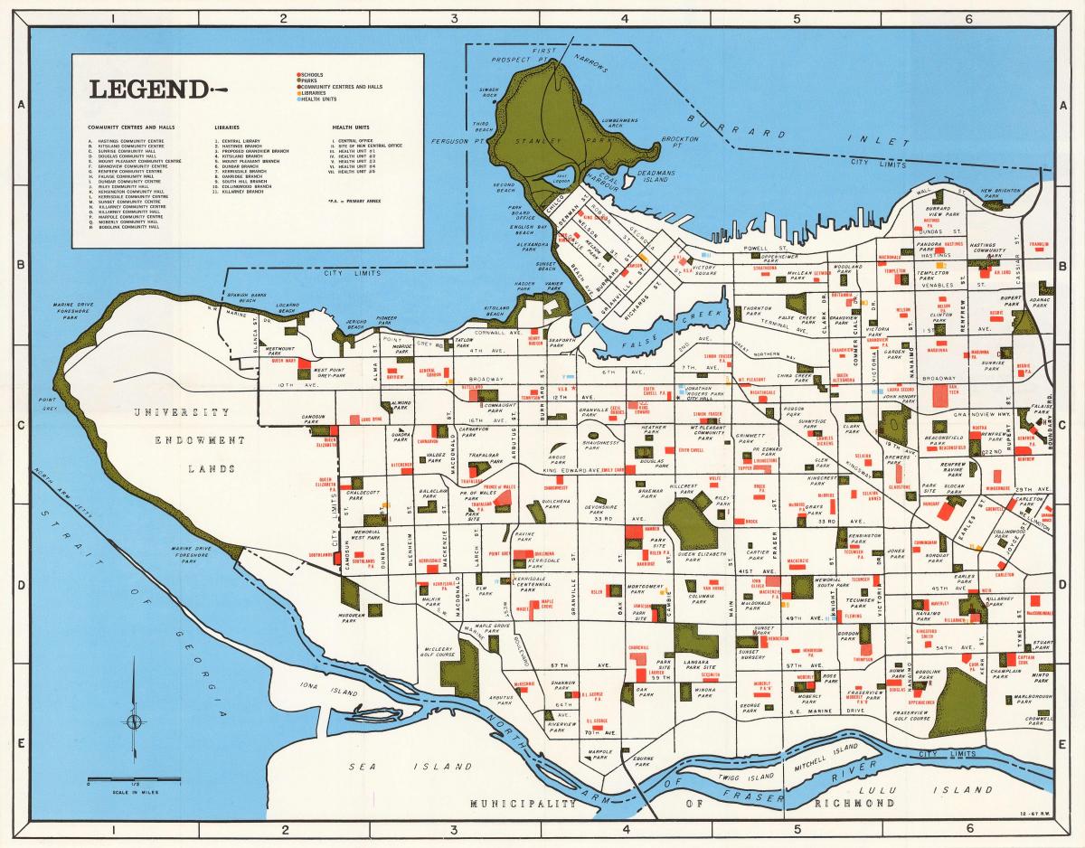 Mappa di comunità di vancouver