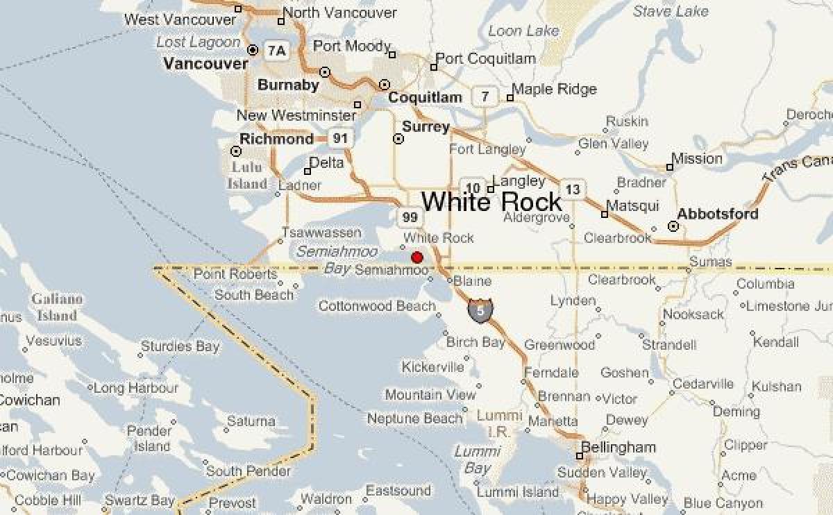 Mappa di white rock vancouver