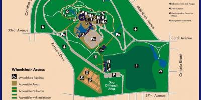 Mappa di queen elizabeth park di vancouver