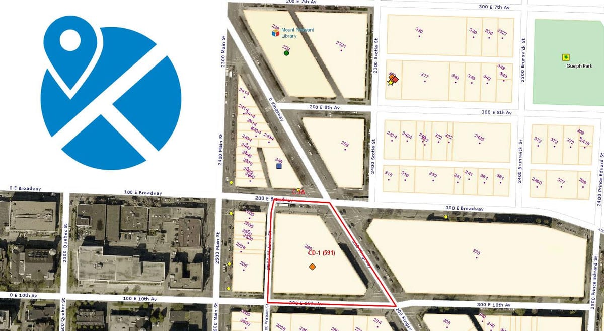 vanmap città di vancouver