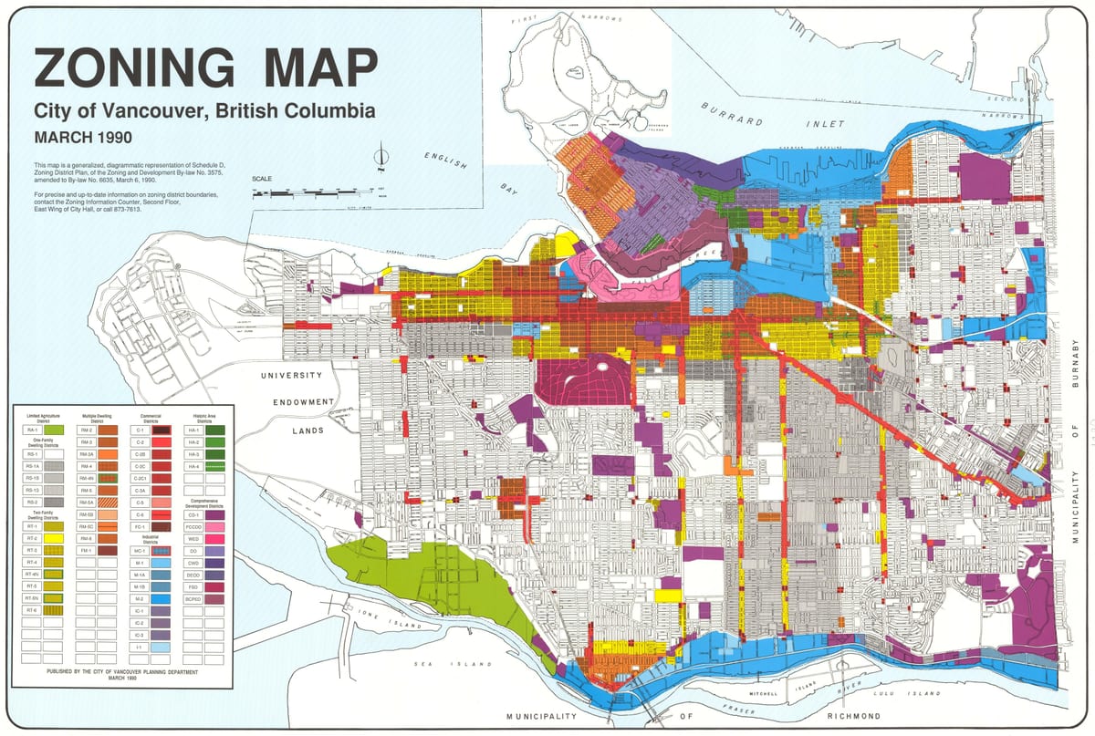 west vancouver zonizzazione mappa