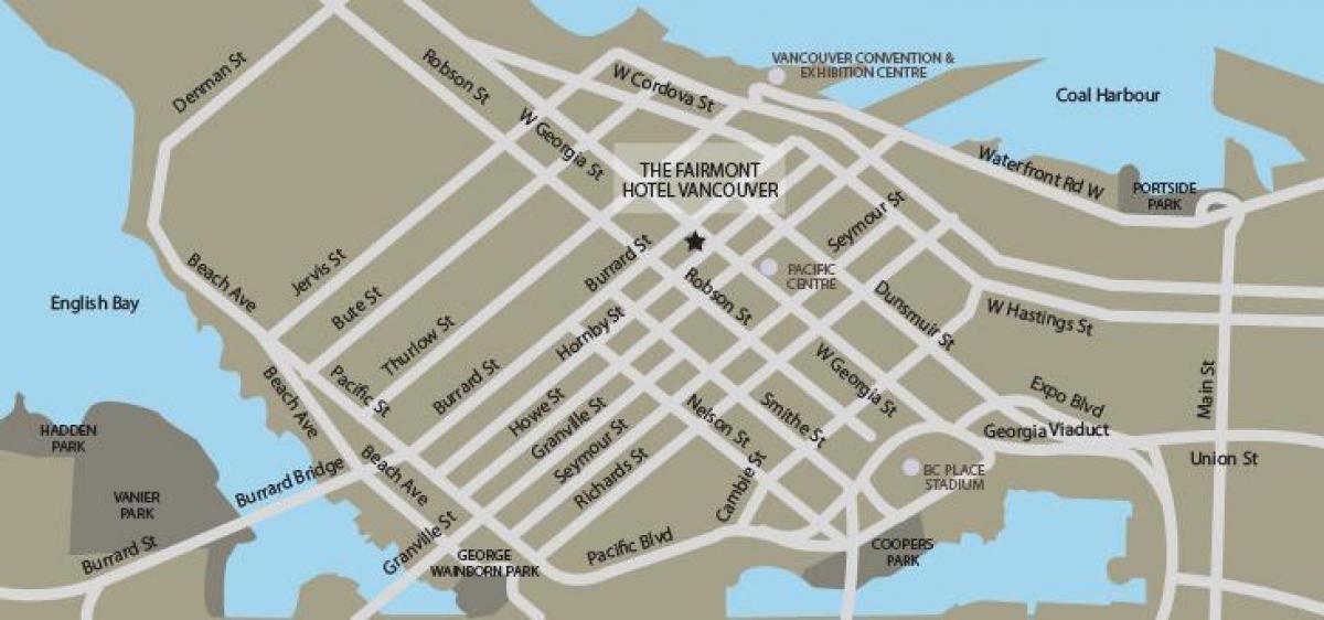Mappa di indicazioni di vancouver
