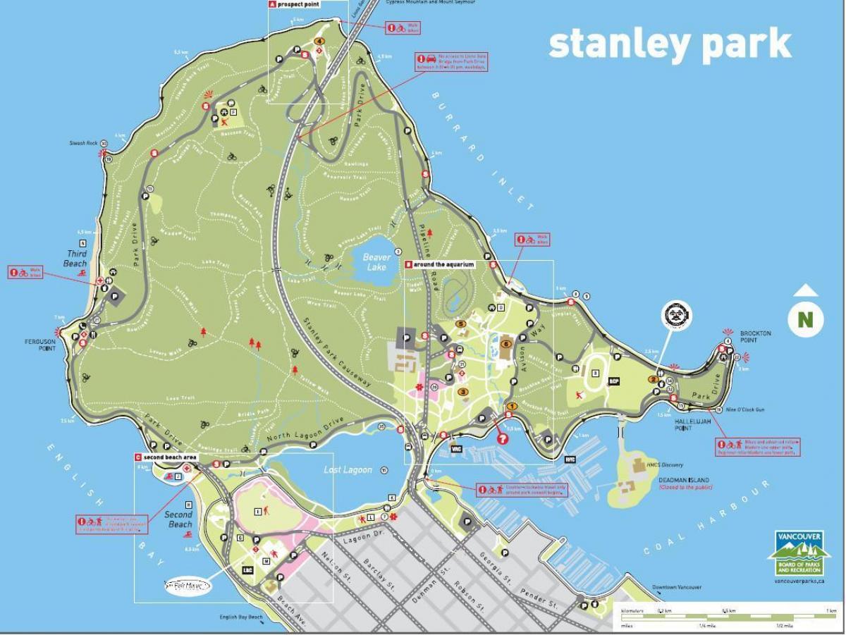 stanley park bc mappa