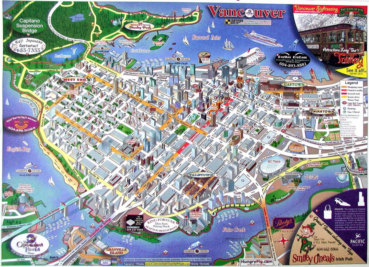 mappa di vancouver bc canada