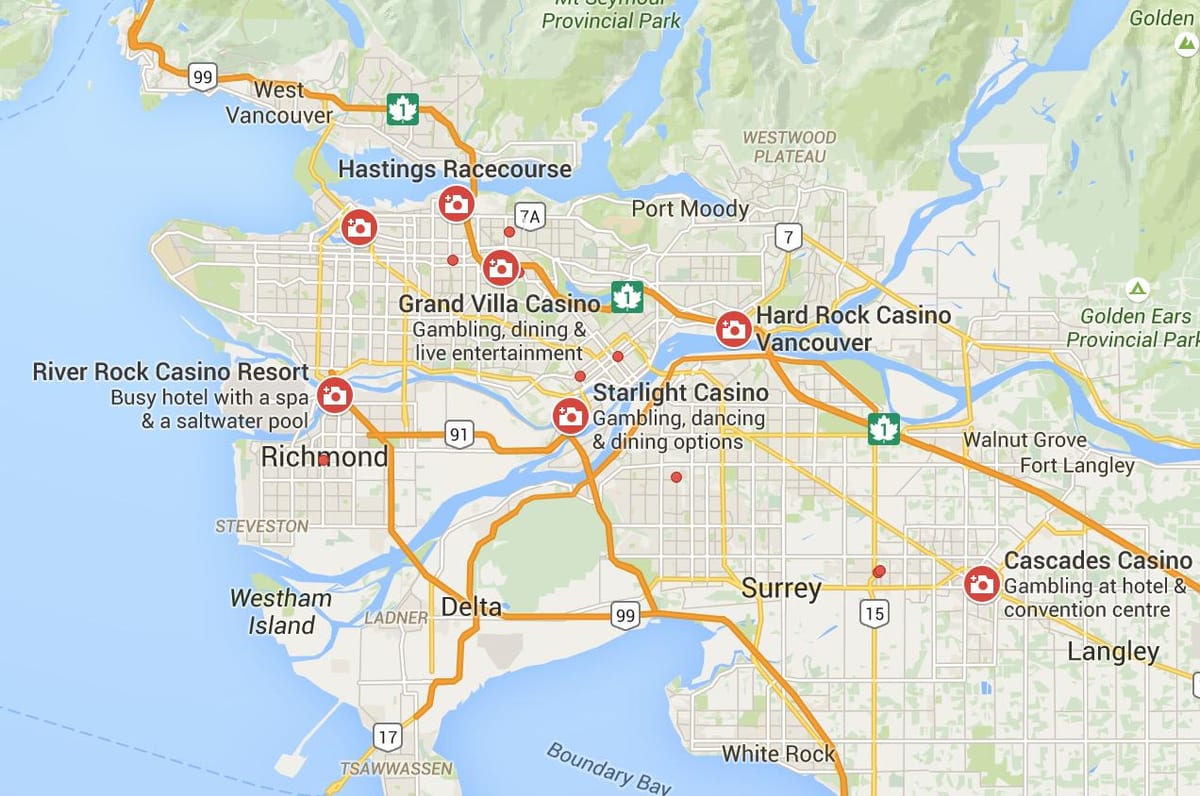Mappa di vancouver casinò
