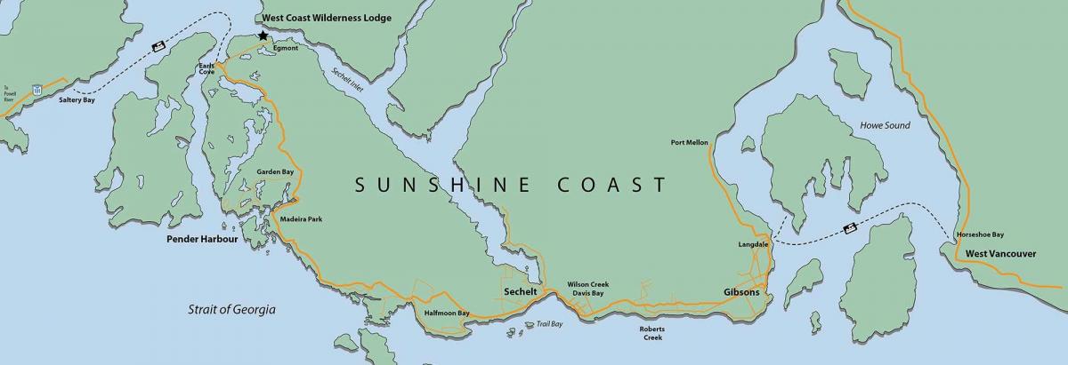 costa occidentale di vancouver island mappa