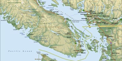 Mappa dell'area di vancouver bc