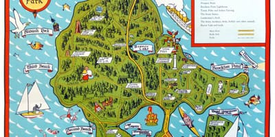 Mappa di stanley park a piedi