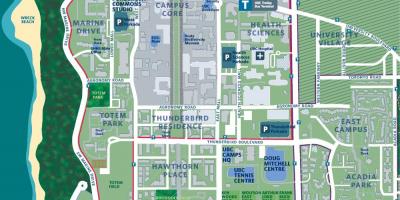 Ubc vancouver mappa del campus