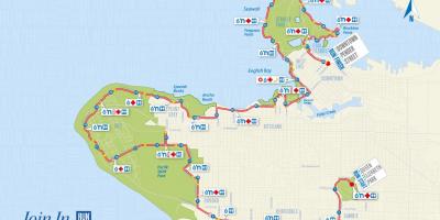Mappa di vancouver marathon