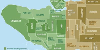 Mappa di vancouver quartiere