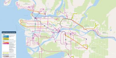 Vancouver sistema di transito mappa