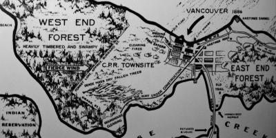 Mappa di vecchia vancouver